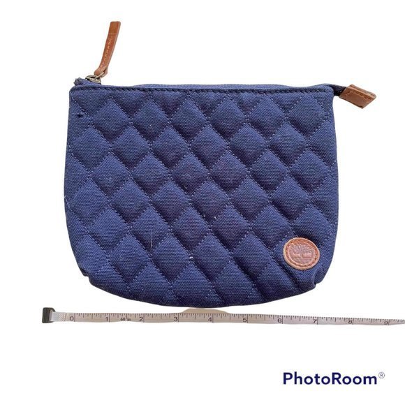 Timberland Navy Hand Clutch Quilted Zip Top Bag - Picture 2 of 6